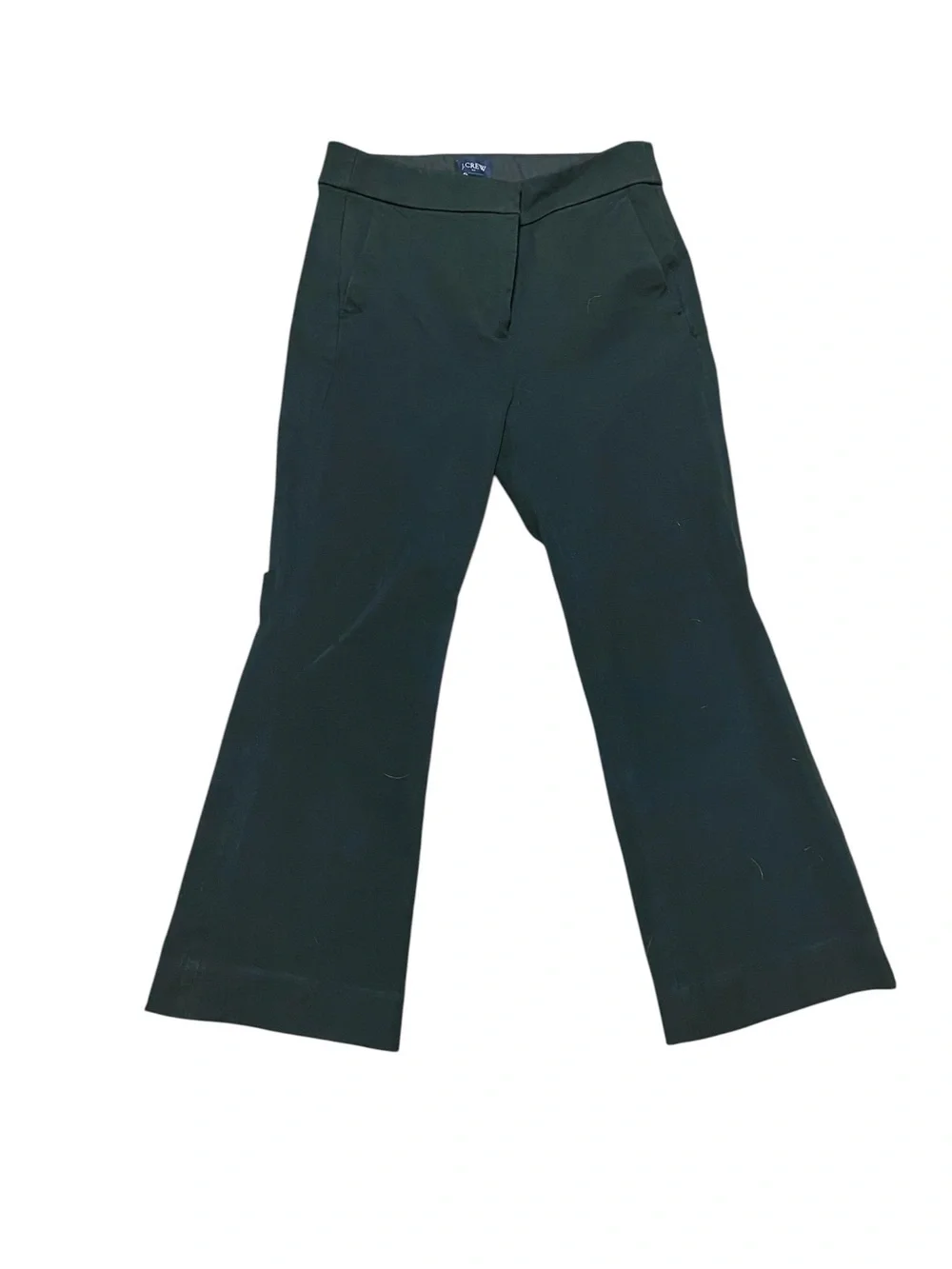 J. Crew Women’s Black Kelsey Flare Pant Cropped Size O Trousers Stretch School